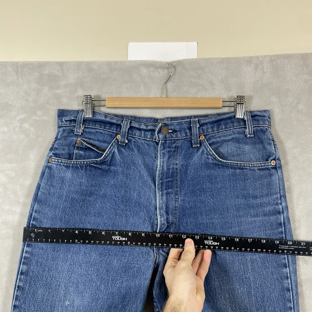 Vtg Levis 517 Jeans Mens (fit 34x36) Bootcut Orange Tab Made in USA 80s Cowboy